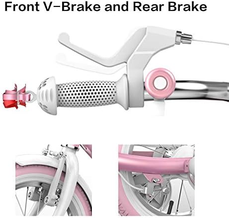 Segway Ninebot Kid’s Bike for Boys and Girls, 14 inch with Training Wheels, Pink