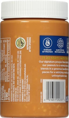 MaraNatha Organic Creamy Peanut Butter, 16 Ounce Jar