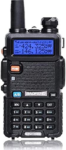 Baofeng UV-5R Ham Radio Handheld, Dual Band Two Way Radio (Black) | 144-148MHz 420-450Mhz Walkie Talkie, 1800mAh Li-ion Battery
