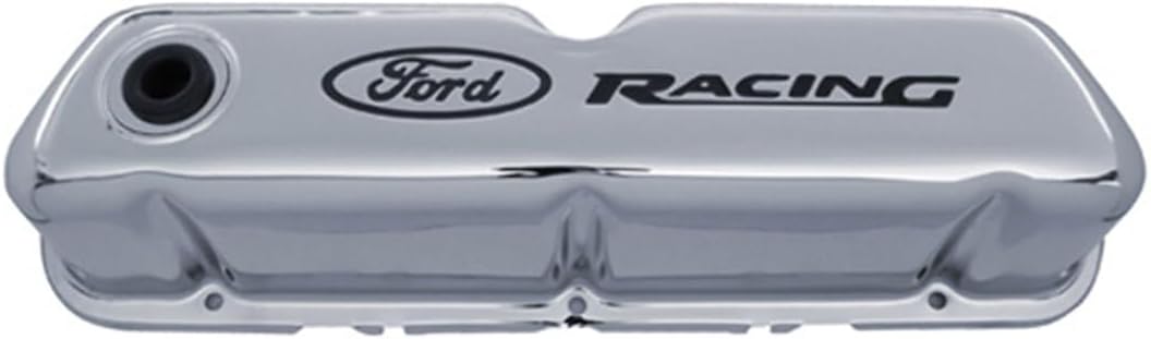 Performance Valve Cover Set | Tall Valve Cover for 289/302/351W Engines | With Oil Fill & Breather Grommet | With Baffle | Chrome Steel | Racing