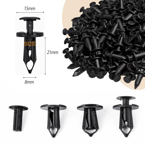 UNIGT 150pcs ATV UTV Body Fastener Rivets Push Pins 8mm