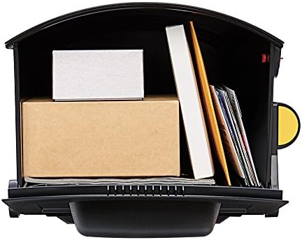Gibraltar Mailboxes Patriot Large Capacity Rust-Proof Plastic Black, Post-Mount Mailbox, GMB515B01