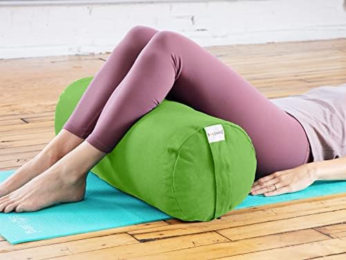 Sol Living Yoga Bolster Pillow for Restorative Yoga, 100% Cotton Meditation Cushion