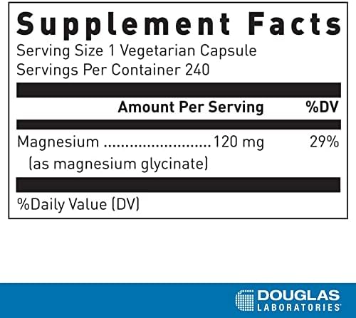 Douglas Laboratories Magnesium Glycinate | Supports Normal Heart Function and Bone Formation | 120 Capsules