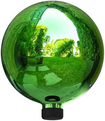 Alpine Corporation | 10" Indoor/Outdoor Glass Gazing Globe — Festive Garden & Yard Décor Accent — Blue