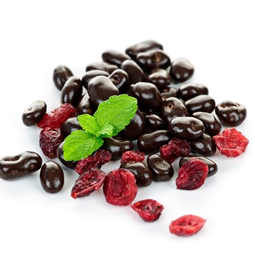 Yupik Milk Chocolate Covered Cranberries, 2.2 lb (35.2 oz), Kosher, Dried Fruits, Dried Cranberries Dipped in Fine Milk Chocolate, Smooth & Chewy, Sweet Snacks, Chocolate Candy, For Topping & Baking