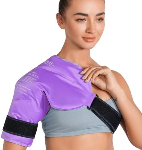 REVIX Shoulder Ice Pack Wrap for Rotator Cuff, Reusable Gel Cold Pack