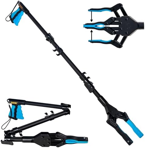 Folding Grabber Reacher Tool, 36-Inch, Green Gripper, Magnetic Tip | Heavy-Duty Trash Picker Upper & Post-Surgery Recovery Aid, Arthritis-Friendly Trigger Grip, 360-Degree Rotating Locking Head