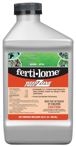 Fertilome (10524) Weed Free Zone Broadleaf Weed Killer Concentrate, 16 oz | Triclopyr + Clopyralid formula - Kills 80+ tough broadleaf weeds in cool & warm turfgrass - Home lawn owners
