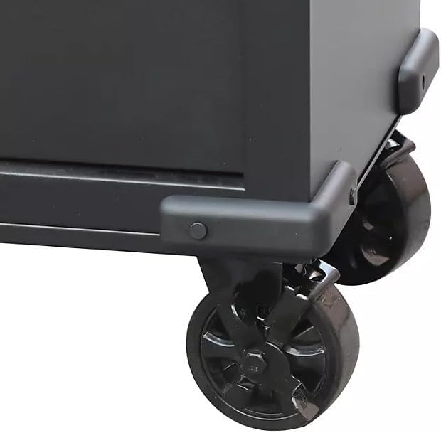 Heavy Duty 36" 8-Drawer Tool Chest and Cabinet Combo, Black with Red Accents, Rolling Casters