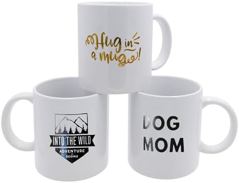 Rockin Gear Sublimation Mugs 11 oz, 36 Pack Blank Bulk Sublimation Coffee Mug, Ceramic White Taza para Sublimar
