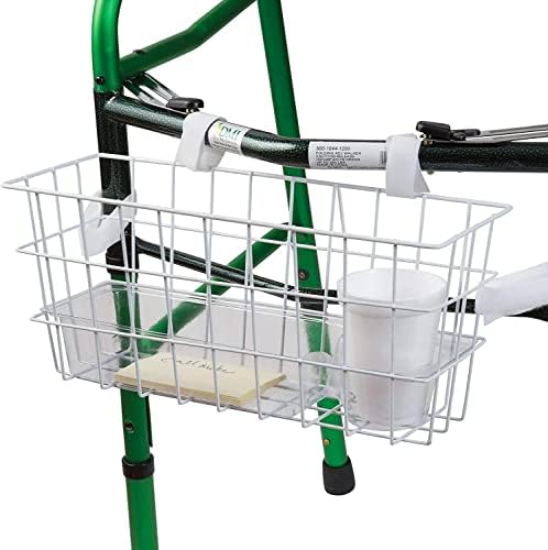 HealthSmart Durable Walker Accessories Basket For Walker | No Tools Needed | Secure Cup Holder & Tray | Walker Accessories Bag - Easy Installation