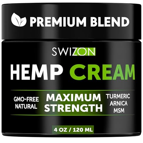 Premium Hemp Cream with Arnica, Aloe, Glucosamine - Maximum Strength - 4 OZ
