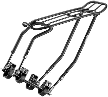 Ibera Bike Rack - Bicycle Touring Carrier Plus+ for Disc Brake/Non-Disc Brake Mount, Fat Tire Bikes, Frame-Mounted for Heavier Top & Side Loads, Height Adjustable for 26"-29" Frames