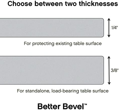 The Better Bevel 12 inch Round Glass Table Top - Clear Tempered Glass Surface Protector - Safe Pencil Polished Edge - Coffee, Dining and End Table