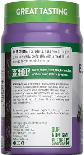 Nature's Truth Black Elderberry Gummies | 50 Vegan Gummies