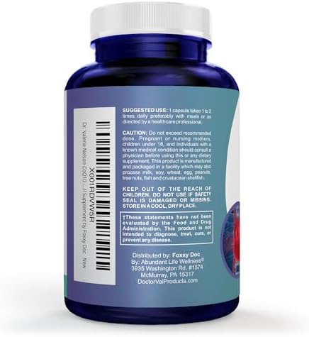 CoQ10 - Co-Enzyme Q10-200 mg - Excellent Value - 200 Caps - Quick Absorption - Veg. Caps - Non-GMO - Ubiquinone - Heart & Cellular Energy & Brain