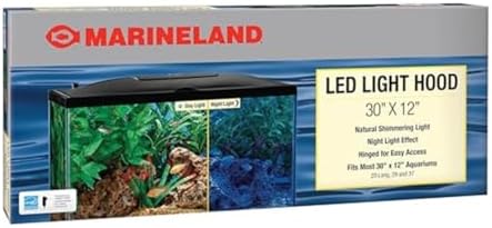 Marineland LED Light Hood For Aquariums, 24 Inches By 12 Inches, Natural Shimmering Light With Night Light Effect