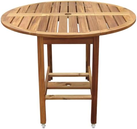 Merry Garden Acacia Folding Dining Table, Outdoor Dining Table Deck Table