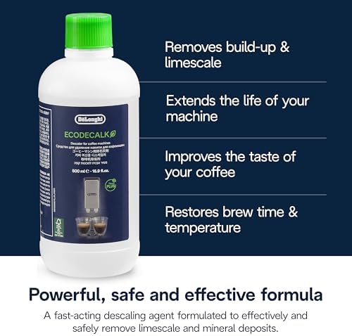 De'Longhi EcoDecalk Universal Descaler, for Coffee Machines 16.90 oz | Safe Formula, Universally Compatible, 15 Month Supply, Easy to Use