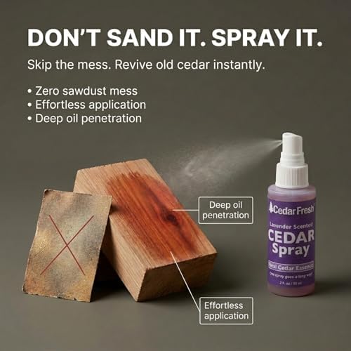 Household Essentials CedarFresh 2‑Ounce Cedar Power Spray, Natural Cedar Essence Odor Neutralizer