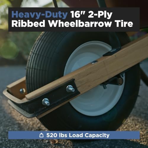 Scenic Road 16" XHD 4-Ply Turf Replacement Wheelbarrow Wheel (SRWT)