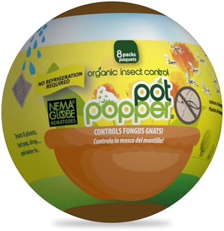 The Environmental Factor Nematodes Organic Insect Control Pot Popper, Controls Fungus Gnats, Root Aphids & Western Flower Thrips - 100% Pesticide free