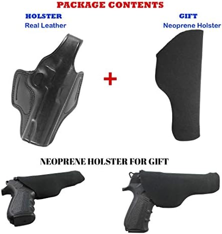 YT HOBBY Handmade Leather OWB Carry Two Slot Thumb Break Gun Holster for Sig P226