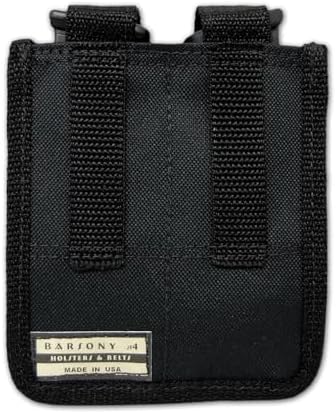 Barsony New Double Magazine Pouch for Compact, Sub-Compact 9mm 40 45