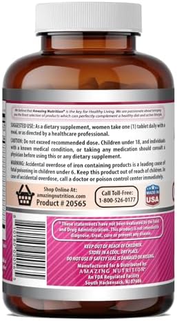 Amazing Formulas Women's One Multivitamin | Food Based | 150 Tablets, 5 Month Supply | Complete Blend of 40 Vitamins