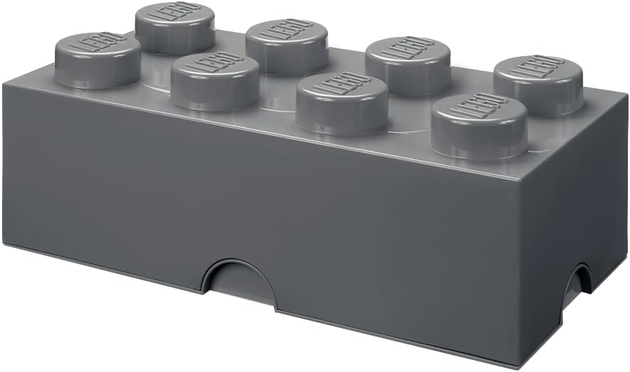 LEGO Storage Brick 8 12.1 L Storage Box with Lid Pink | Durable PVC-free plastic container for bricks, toys and clothes. Compatible with LEGO Brick Drawers and other 8-stud bins