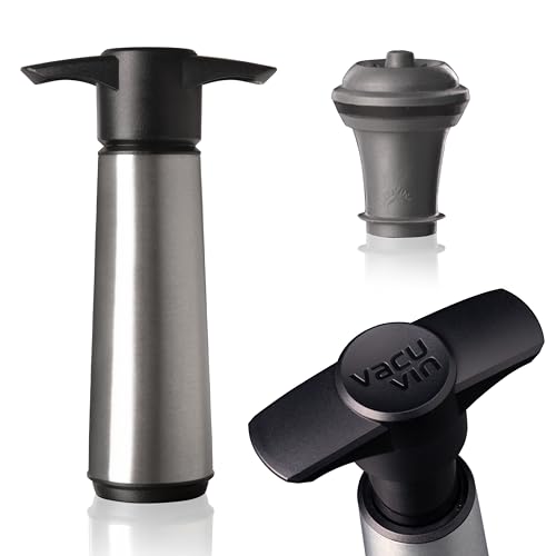 Vacu Vin Vacu vin stainless steele wine saver 1 pump 1 stopper, 1 Ounce