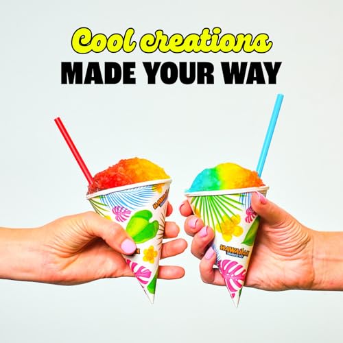 Hawaiian Shaved Ice S700 Snow Cone Machine Kit with 6 - 16oz. Syrups: Cherry, Grape, Blue Raspberry, Tiger’s Blood, Lemon-Lime, Pina Colada