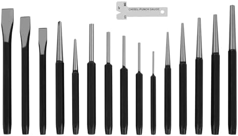 Performance Tool W758 5-Piece 8 in. Long Pin Punch Set | Carbon steel construction with hardened tips. Knurled handles for sure grip. Reaches deeply set pins