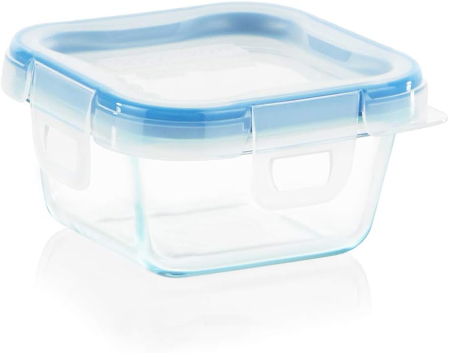 Snapware Glass Total Solutions (12-Pack) Food Storage Containers Set | Airtight & leakproof plastic locking BPA-free lids, freezer, dishwasher, microwave safe