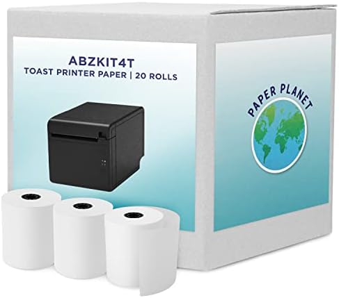 PaperPlanet Thermal Paper for Toast TP200 Printer | 20 Rolls | Thermal Receipt Paper, Compatible with Toast TP200 Printer
