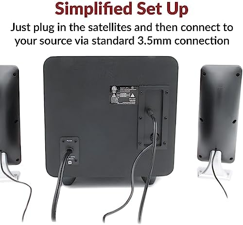 Cyber Acoustics CA-3610 2.1 Multimedia Speaker System with Subwoofer, Perfect Computer Speakers for PC or Mac, Great for Music, Movies, and Gaming
