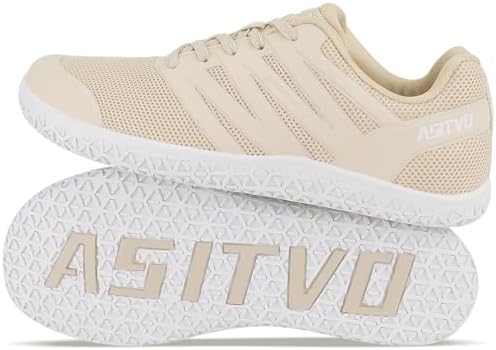 ASITVO Wide Men's Barefoot Zero Drop Sole Minimalist Sneakers Walking Shoes | Width Toe Box Cross Trainer Gym TPU Toe No-Sew Upper Grounding
