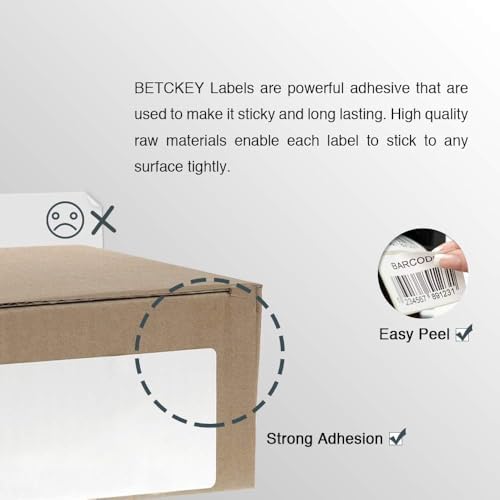 BETCKEY - Compatible DYMO 30256 (2-5/16" x 4") Shipping Labels, Perforated, Compatible with DYMO Labelwriter 450, 4XL, NOT FIT 550 & 5XL [10 Rolls/3000 Labels]