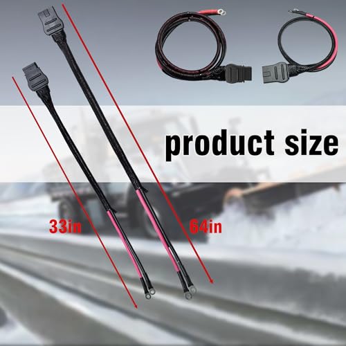 Cable Plow and Truck Side 2-Pin with Dust Cover, Model 21294 8245 61169 8274, Western Plow Parts, Boss Plow Wiring Harness, Snow Plow for Truck