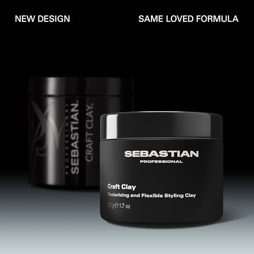 Sebastian Professional Styling Craft Clay | Remoldable Texturizing | Hair Styling Clay for Natural Hold | 1.7 oz