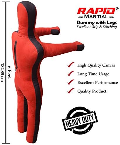 BJJ Wrestling Dummy Punching Bag Submission MMA Brazilian Jiu Jitsu Judo Karate Throwing Boxing Dummy, Dummies 6ft UNFILLED