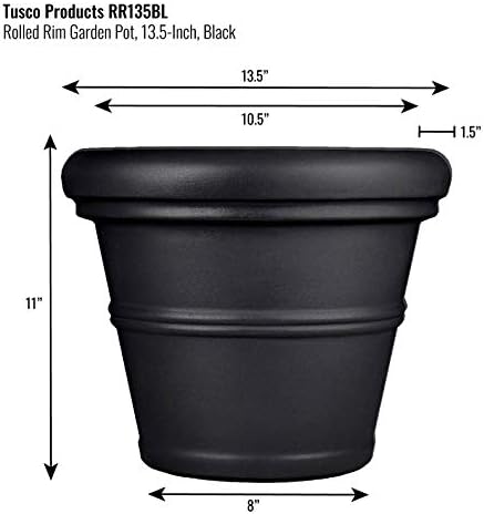 Tusco Products T30 Rolled Rim Pot, Round, Terra Cotta, 30-Inch