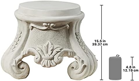Design Toscano KY992 Chatsworth Manor Neoclassical Pedestal Column Plant Stand, Antique Stone