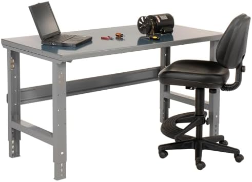 Global Industrial Adjustable Height Workbench C-Channel Leg, 48" W x 30" D