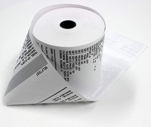 (10 Rolls - 50 GSM) 3'' x 95' White/Canary 2 Ply Carbonless Kitchen Printer Paper Cash Register Receipt Rolls for Star Micronics SP2000, UP389 VeriFone Omni 480, Printer 220, 250, 900 TMU 220