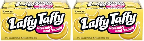 Laffy Taffy Variety Box, Grape Watermelon Cherry Chewy Candy, 1.5 oz, 24 Ct | Grape, watermelon, cherry stretchy tangy taffy, individually wrapped, jokes on wrapper, lunchbox, sharing