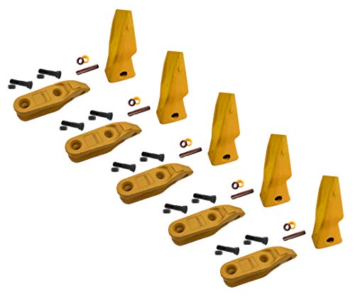 CAT Style J250 Bolt-On Wheel Loader Center Adapter/Shank, HD Abrasion Bucket Tooth & Pin- 1U-0257, 9N-4253 (3)
