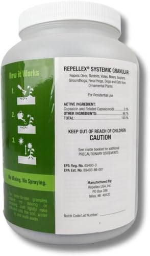 Repels All Animal Repellent Outdoor 3 lbs – Ready-to-Use Granular Formula – Deer & Rabbit Repellent for Lawn