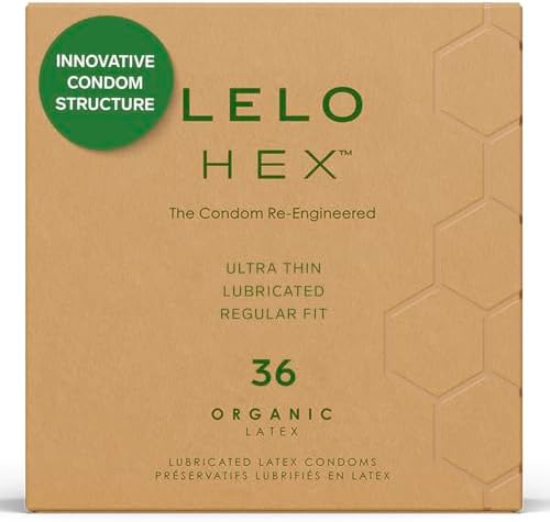 LELO HEX Original - Ultra Thin Condoms, Increased Strength, 12 Pack | This ultra thin condom offers increased strength without reducing sensation, for comfortable, reliable protection.